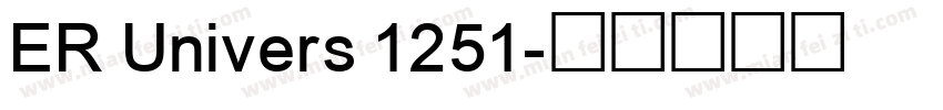 ER Univers 1251字体转换